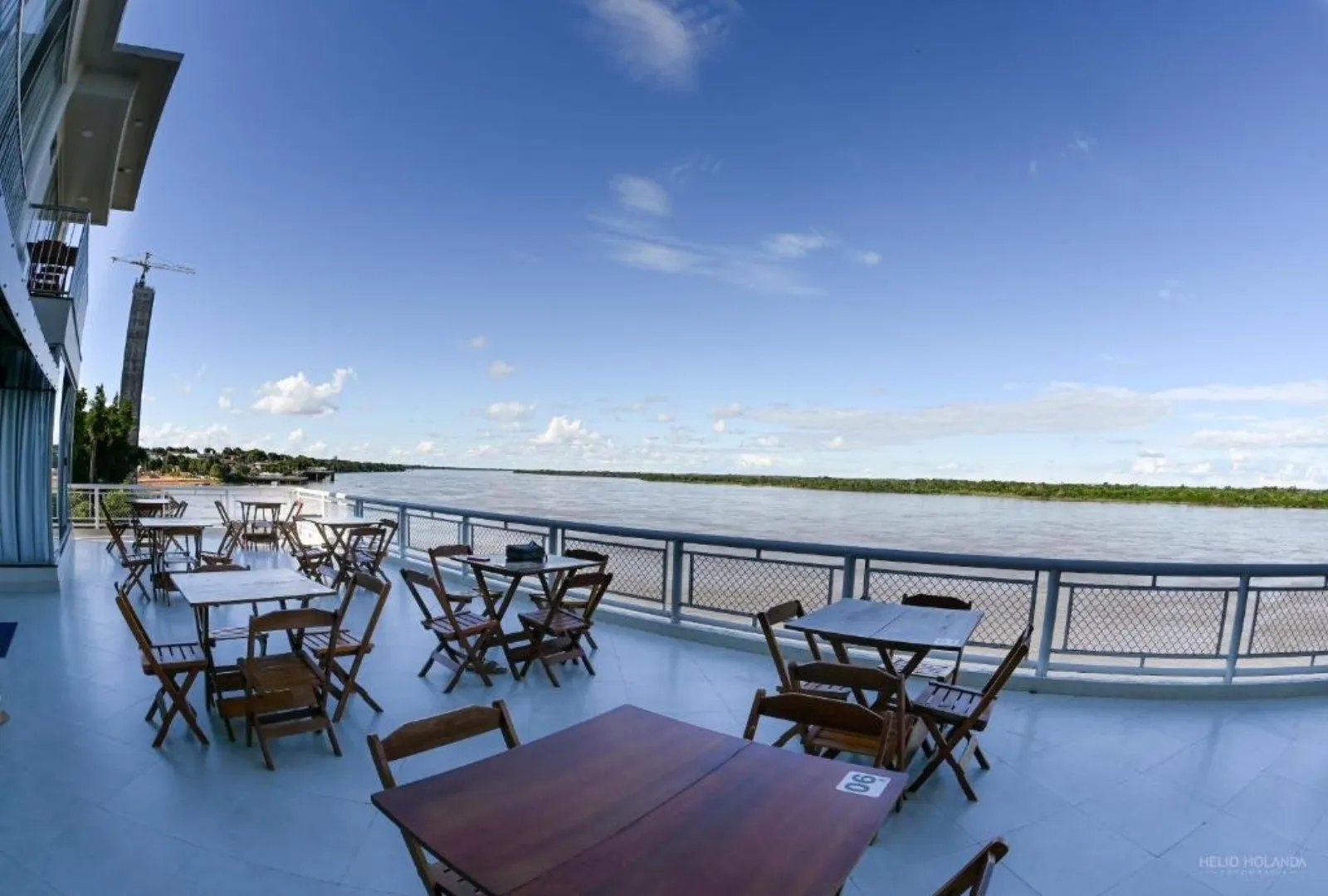 Rooftop terrace with river view
